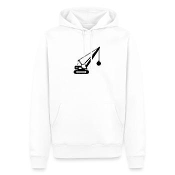 Wrecking Crane - Männer Premium Bio Hoodie - Weiß - Vorne - Nico (187cm)