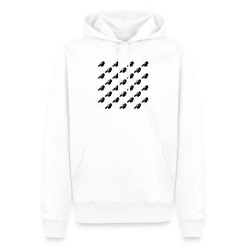 Vélo de course - Sweat à capuche Premium bio Homme - blanc - Devant - Nico (187cm)