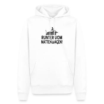 Runter vom Mattenwagen Lehrer Geschenk - Männer Premium Bio Hoodie - Weiß - Vorne - Nico (187cm)