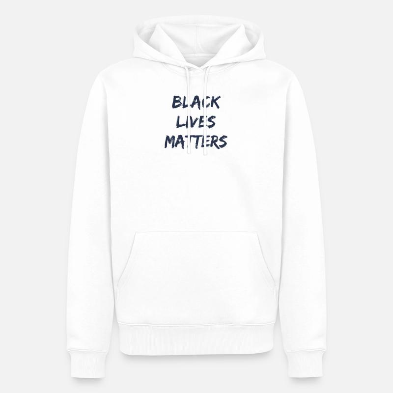 black lives matters - Sweat à capuche Premium bio Homme - blanc