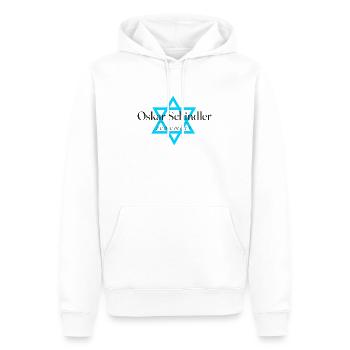 Oskar Schindler - rappelez-vous - Sweat à capuche Premium bio Homme - blanc - Devant - Nico (187cm)
