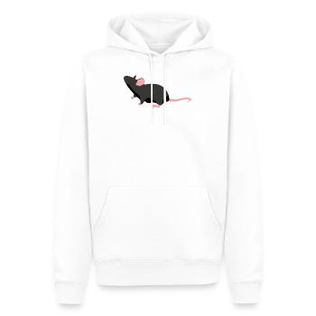 Cadeau animal de rat disant - Sweat à capuche Premium bio Homme - blanc - Devant - Nico (187cm)