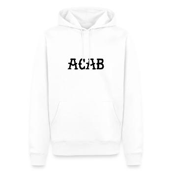 Acab - Männer Premium Bio Hoodie - Weiß - Vorne - Nico (187cm)