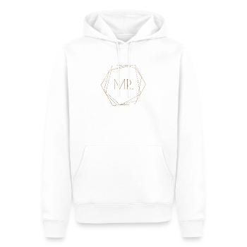 Mr personnalisable - Sweat à capuche Premium bio Homme - blanc - Devant - Nico (187cm)