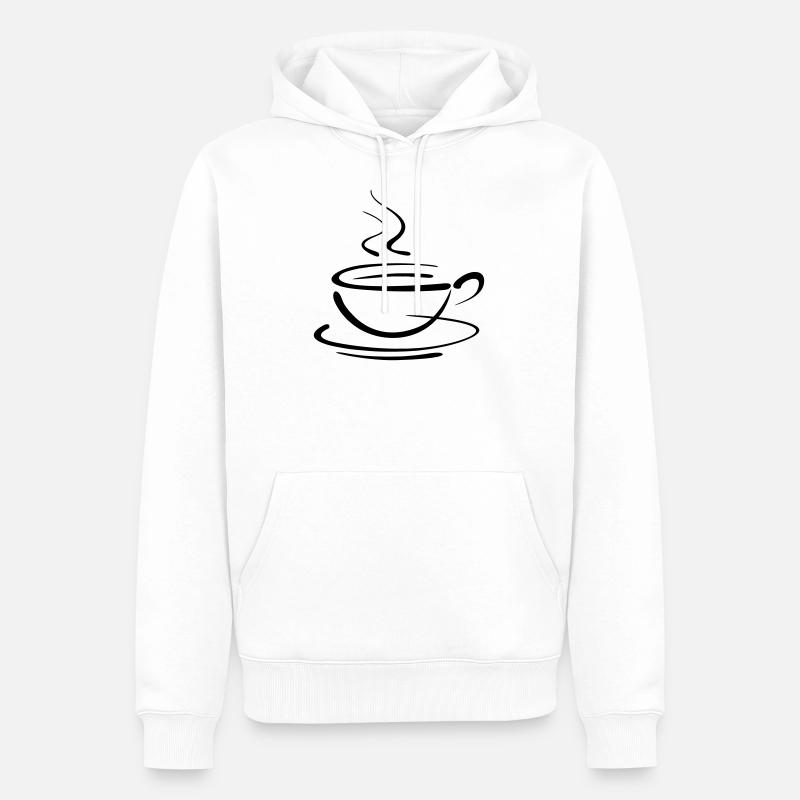 tasse cafe - Sweat à capuche Premium bio Homme - blanc