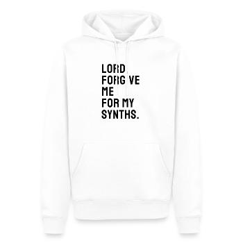 Synth Techno Electro musique cadeau - Sweat à capuche Premium bio Homme - blanc - Devant - Nico (187cm)