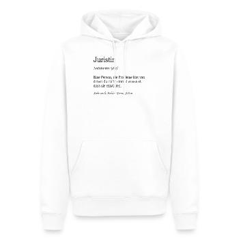 Juristin Spruch Beruf Jura Geschenk - Männer Premium Bio Hoodie - Weiß - Vorne - Nico (187cm)