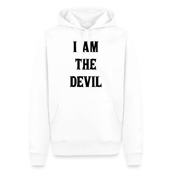 I am the 😈 devil - Men’s Premium Organic Hoodie - white - Front - Nico (187cm)