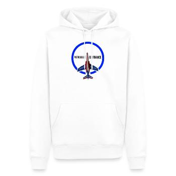 Patrouille de France meeting aérien armée de l'air - Sweat à capuche Premium bio Homme - blanc - Devant - Nico (187cm)