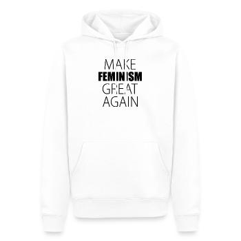 Make Feminism Great Again Woman Feminist - Men’s Premium Organic Hoodie - white - Front - Nico (187cm)