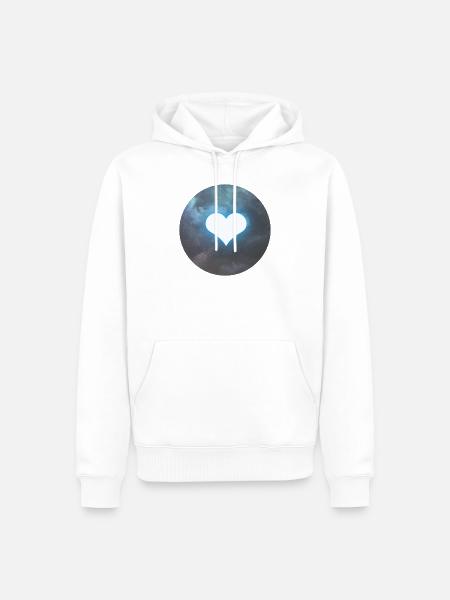 Universe Heart - Men’s Premium Organic Hoodie - white