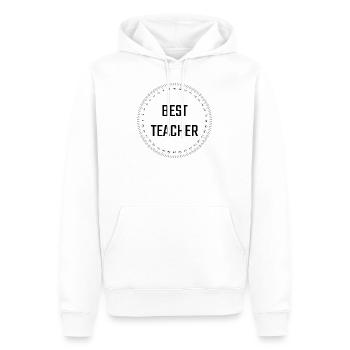 Meilleur professeur - Sweat à capuche Premium bio Homme - blanc - Devant - Nico (187cm)
