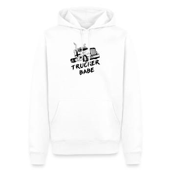 Camionneur babe camionneur cadeau - Sweat à capuche Premium bio Homme - blanc - Devant - Nico (187cm)