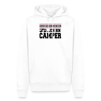Scheiss muss ich Camping Camper - Männer Premium Bio Hoodie - Weiß - Vorne - Nico (187cm)