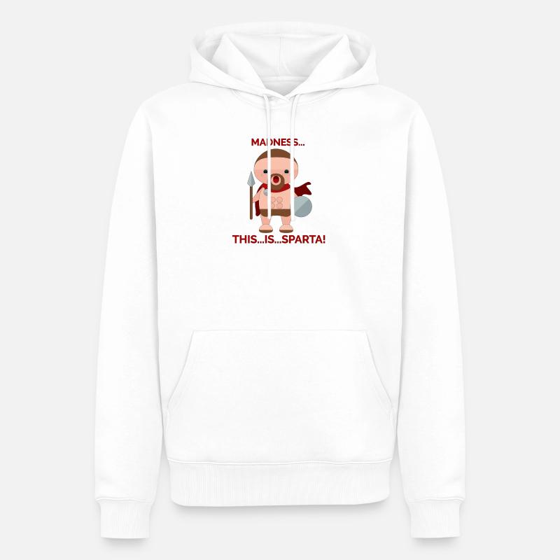 Sparta - Männer Premium Bio Hoodie - Weiß