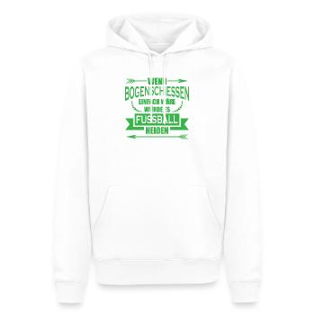 Bogenschiessen Fussball Sport Trainer - Männer Premium Bio Hoodie - Weiß - Vorne - Nico (187cm)