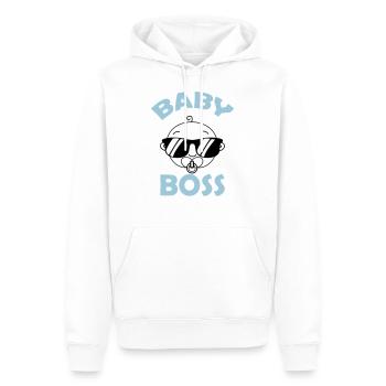 bébé boss - Sweat à capuche Premium bio Homme - blanc - Devant - Nico (187cm)