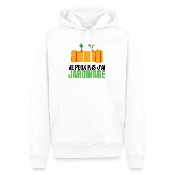 je peux pas j ai jardinage t shirt jardinier - Sweat à capuche Premium bio Homme - blanc - Devant - Nico (187cm)