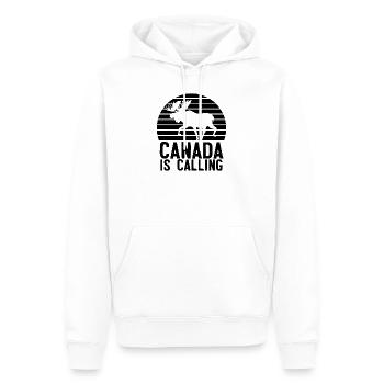 Canada is calling Geschenk Flagge Kanadisch - Männer Premium Bio Hoodie - Weiß - Vorne - Nico (187cm)