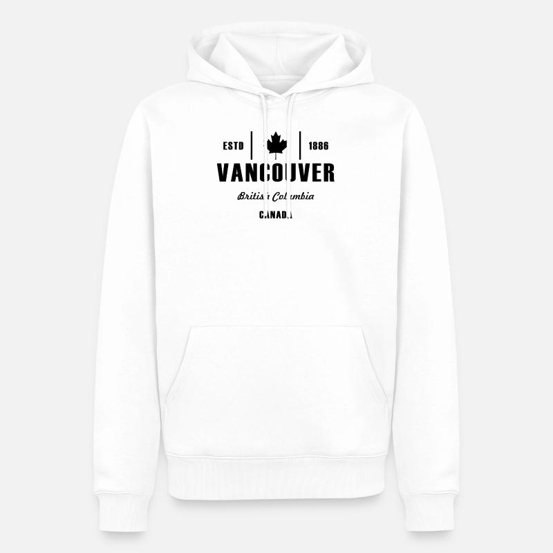 Vancouver Canada drapeau cadeau Canadien - Sweat à capuche Premium bio Homme - blanc