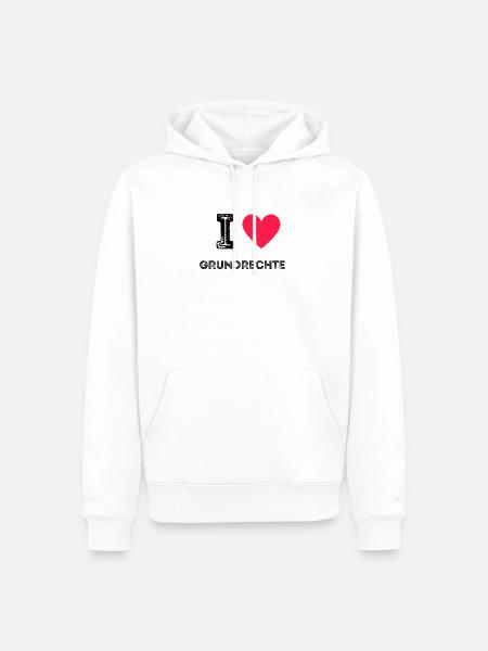 Grundrechte Grundgesetz Politik widerstand demo - Männer Premium Bio Hoodie - Weiß