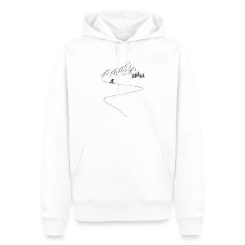 vélo nature été montagne vélo de course cadeau - Sweat à capuche Premium bio Homme - blanc - Devant - Nico (187cm)