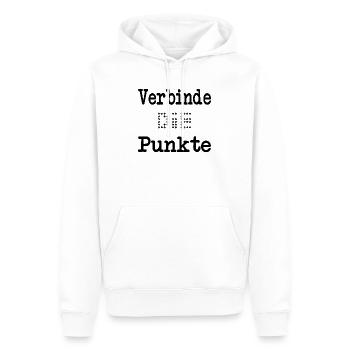 Verbinde die Punkte - Männer Premium Bio Hoodie - Weiß - Vorne - Nico (187cm)
