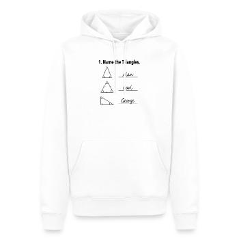 Nom des Triangles Mathe Nerd École cadeau - Sweat à capuche Premium bio Homme - blanc - Devant - Nico (187cm)