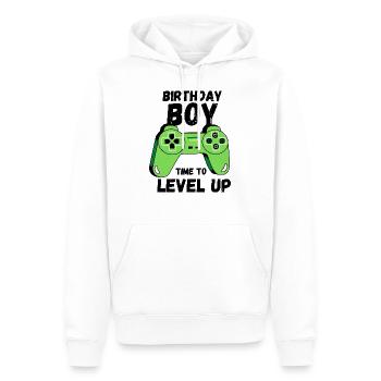 Birthday Boy Time to Level Up Video Game Birthday - Men’s Premium Organic Hoodie - white - Front - Nico (187cm)