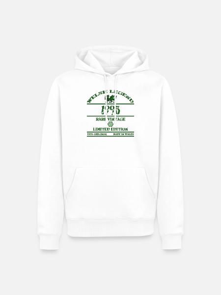 A Welsh Legend 1995 - Men’s Premium Organic Hoodie - white