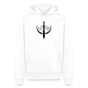 Si vis pacem para bellum Sparta Krieger - Männer Premium Bio Hoodie - Weiß - Vorne - Nico (187cm)