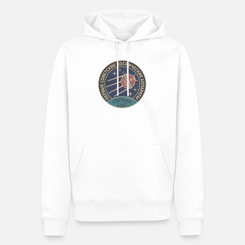 Spoutnik cadeau Russie astronaute spatial - Sweat à capuche Premium bio Homme - blanc