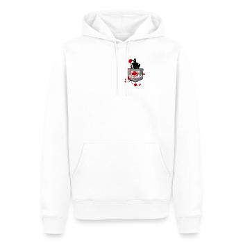 Negan pocket - Sweat à capuche Premium bio Homme - blanc - Devant - Nico (187cm)
