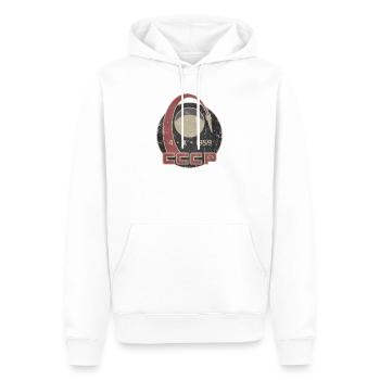 UdSSR Gagarin Weltraum Astronaut Russland Geschenk - Männer Premium Bio Hoodie - Weiß - Vorne - Nico (187cm)