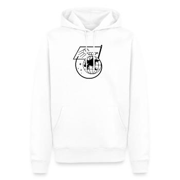 URSS cadeau Gagarine Espace Russie astronaute - Sweat à capuche Premium bio Homme - blanc - Devant - Nico (187cm)
