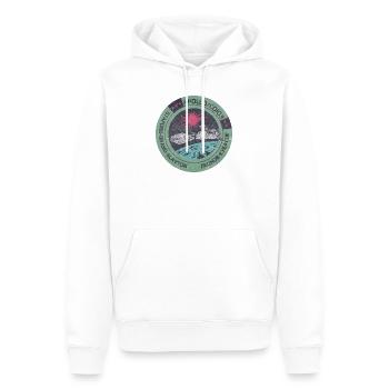 Apollo Gagarine Espace Russie Astronaute - Sweat à capuche Premium bio Homme - blanc - Devant - Nico (187cm)