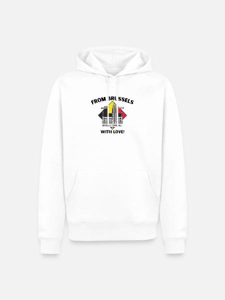 From Brussels with love - Men’s Premium Organic Hoodie - white