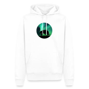 Northern Lights Bear - Men’s Premium Organic Hoodie - white - Front - Nico (187cm)