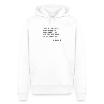 Meinungsfreiheit Grundgesetz freiheit demo politik - Männer Premium Bio Hoodie - Weiß - Vorne - Nico (187cm)