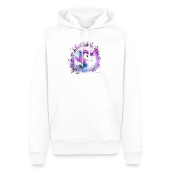 einhorn ,kopf, rosa,pferd, graffiti,malerei - Männer Premium Bio Hoodie - Weiß - Vorne - Nico (187cm)
