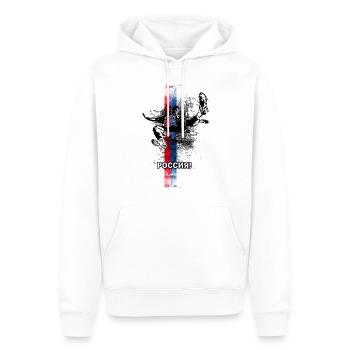 Russland - Männer Premium Bio Hoodie - Weiß - Vorne - Nico (187cm)