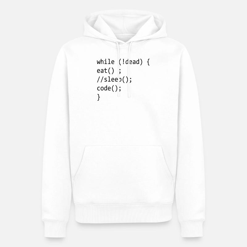 Code Admin Informatik Nerd Programming - Männer Premium Bio Hoodie - Weiß