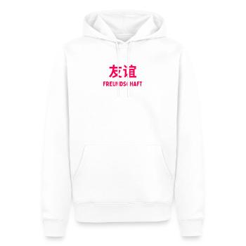 Freundschaft weisheit asien china schriftzug - Männer Premium Bio Hoodie - Weiß - Vorne - Nico (187cm)