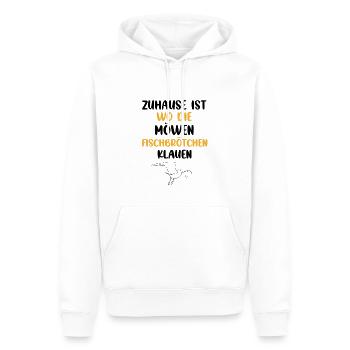 Hamburg Eimsbüttel Fischbrötchen Möwe - Männer Premium Bio Hoodie - Weiß - Vorne - Nico (187cm)