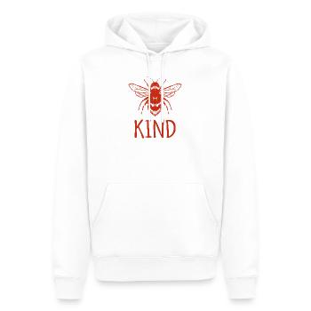 Be Kind Bee Human Rights Feminism - Sweat à capuche Premium bio Homme - blanc - Devant - Nico (187cm)