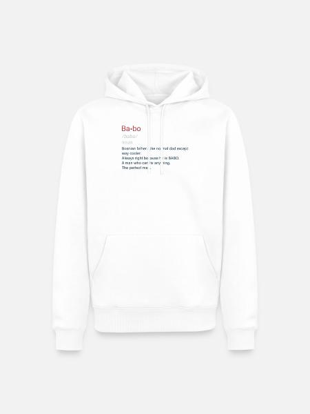 Babo SFRJ Balkan Geschenk Jugoslawien Jugo - Männer Premium Bio Hoodie - Weiß