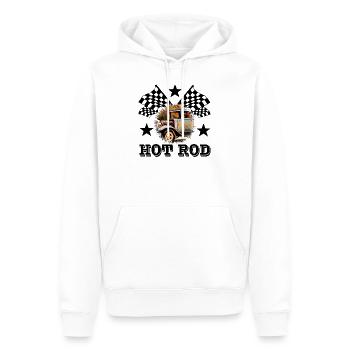Hot Rod - Sweat à capuche Premium bio Homme - blanc - Devant - Nico (187cm)