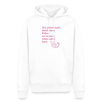 Katze Perser Siamkatze hauskatze kater lustig witz - Männer Premium Bio Hoodie - Weiß - Vorne - Nico (187cm)