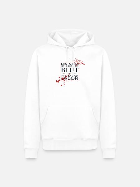Blutflecken im Labor BMA MTA - Männer Premium Bio Hoodie - Weiß