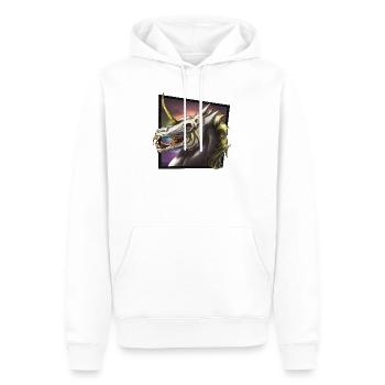 Evil Unicorn - Männer Premium Bio Hoodie - Weiß - Vorne - Nico (187cm)